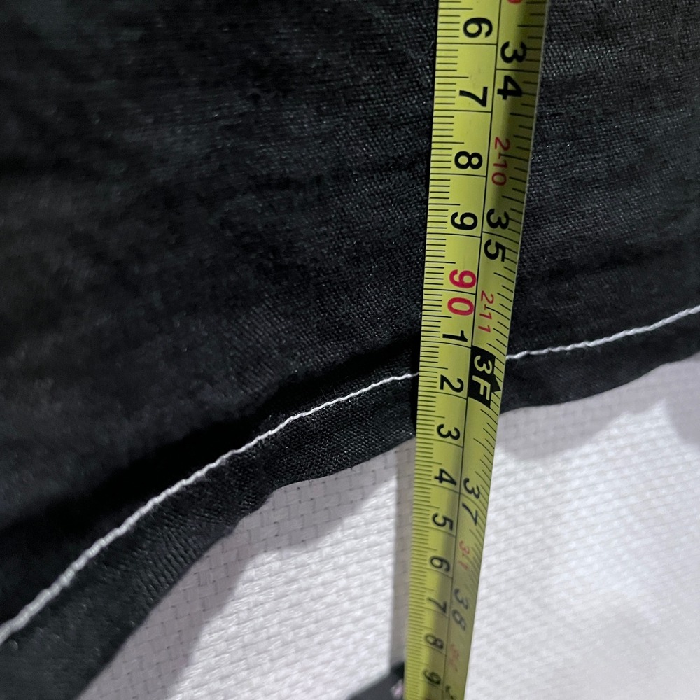 Bodil XL Patchwork‎ Linen Black White Lagenlook 3/4 Sleeve Tunic Dress Pockets - Picture 6 of 9